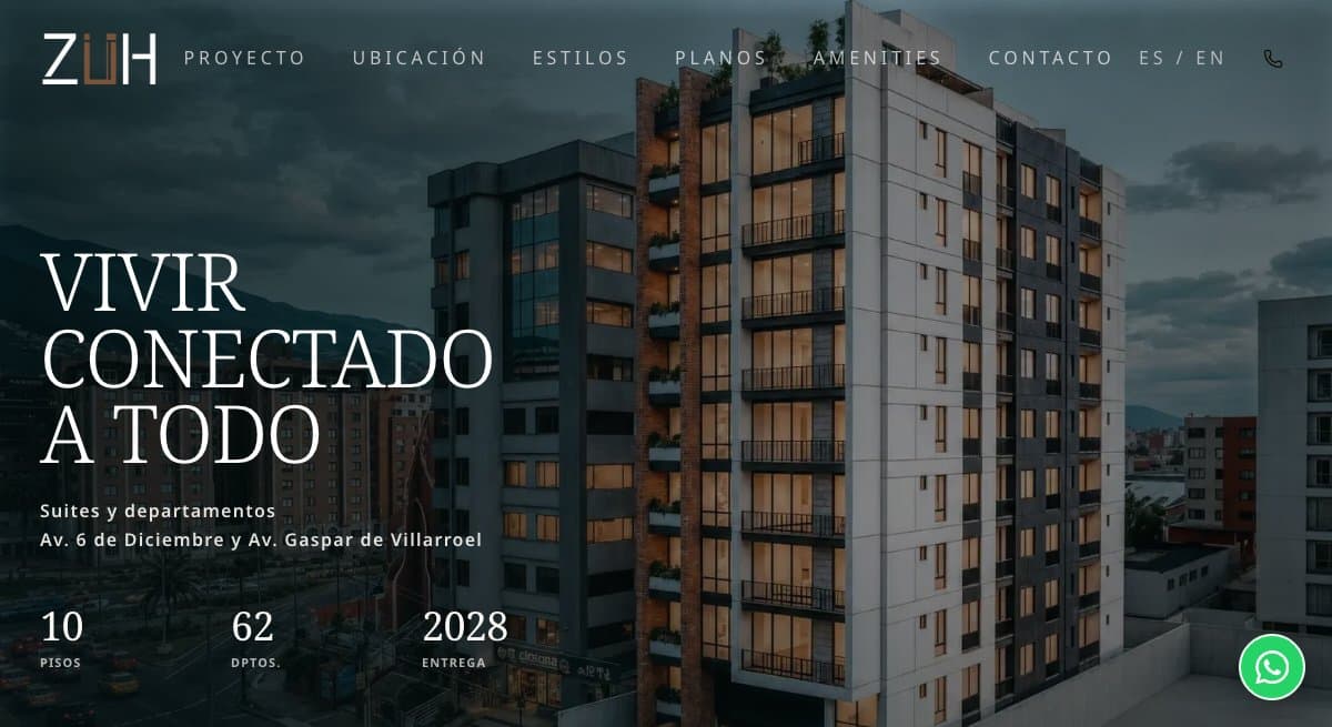 Web real de HA Arquitektos diseñada por MG Web Studio